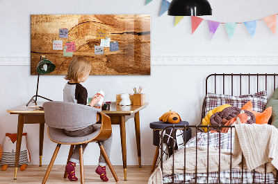 Magnetic notice board for kitchen Wood texture