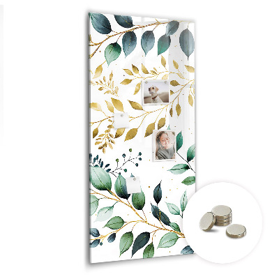 Magnetic board for wall Flowers pattern