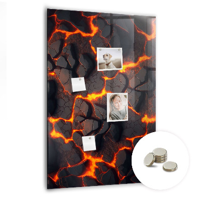 Magnetic memo board for kitchen Lava volcano