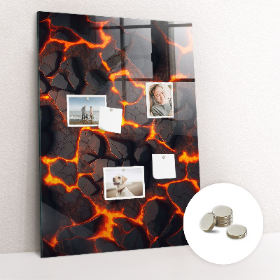 Magnetic memo board for kitchen Lava volcano