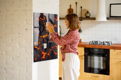 Magnetic memo board for kitchen Lava volcano