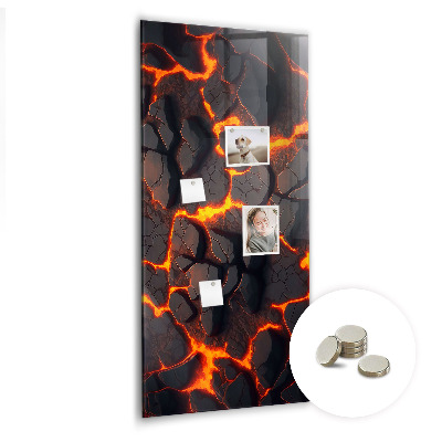 Magnetic memo board for kitchen Lava volcano