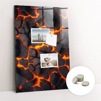 Magnetic memo board for kitchen Lava volcano