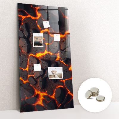 Magnetic memo board for kitchen Lava volcano