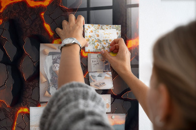 Magnetic memo board for kitchen Lava volcano