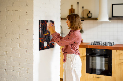 Magnetic memo board for kitchen Lava volcano