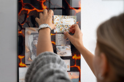 Magnetic memo board for kitchen Lava volcano