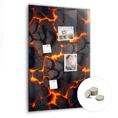 Magnetic memo board for kitchen Lava volcano