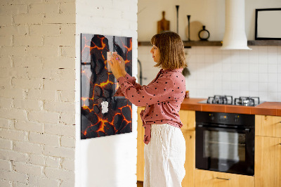 Magnetic memo board for kitchen Lava volcano