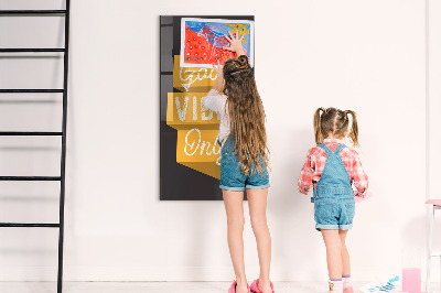 Magnetic notice board for kitchen Good Vibes Only