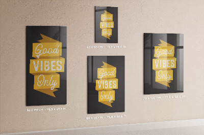 Magnetic notice board for kitchen Good Vibes Only