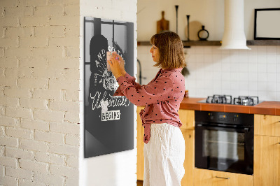 Magnetic notice board for kitchen Retro poster