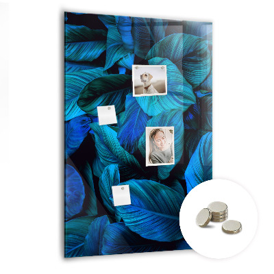 Magnetic board for wall Exotic leaves