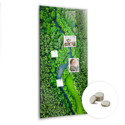 Magnetic board for office River in the forest