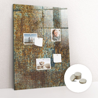 Magnetic memo board for kitchen Rust