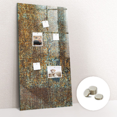 Magnetic memo board for kitchen Rust