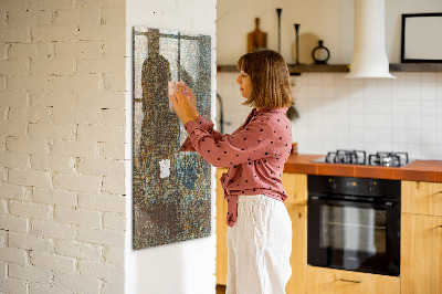 Magnetic memo board for kitchen Rust