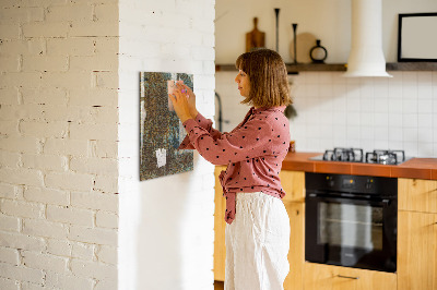 Magnetic memo board for kitchen Rust