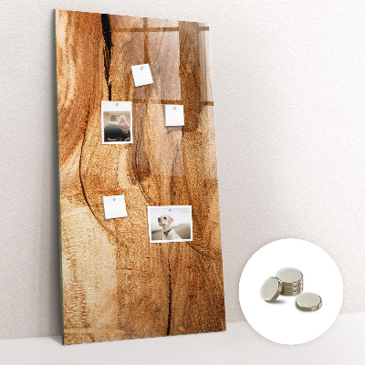 Magnetic memo board for kitchen Natural wood