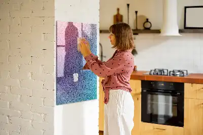 Magnetic dry erase board gradient abstraction design