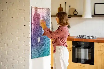 Magnetic dry erase board gradient abstraction design