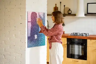 Magnetic dry erase board gradient abstraction design