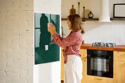 Magnetic dry erase board with a line leaf pattern