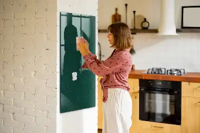 Magnetic dry erase board with a line leaf pattern