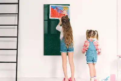 Magnetic dry erase board with a line leaf pattern