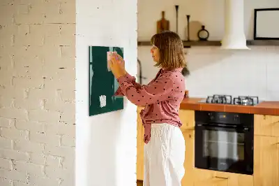 Magnetic dry erase board with a line leaf pattern