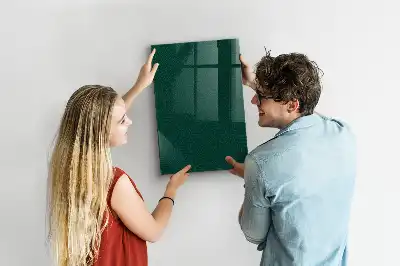 Magnetic dry erase board with a line leaf pattern