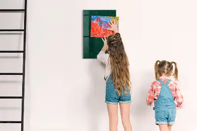 Magnetic dry erase board with a line leaf pattern