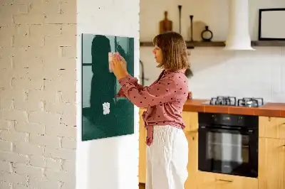 Magnetic dry erase board with a line leaf pattern