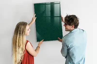 Magnetic dry erase board with a line leaf pattern