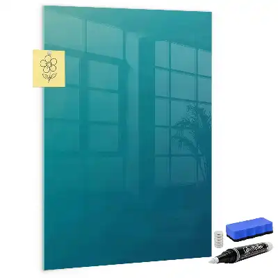 Dry erase magnetic board geometric abstraction design