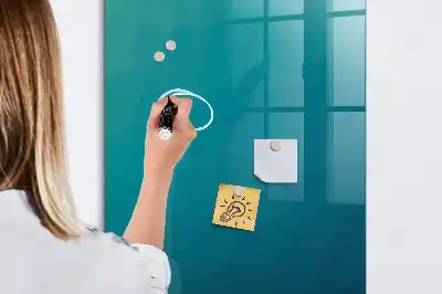 Dry erase magnetic board geometric abstraction design