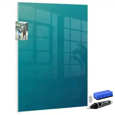 Dry erase magnetic board geometric abstraction design