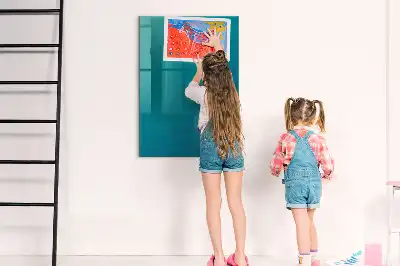 Dry erase magnetic board geometric abstraction design