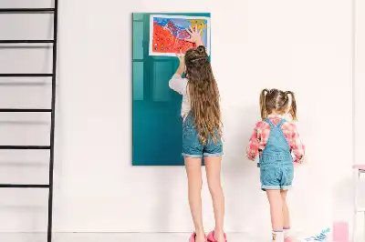 Dry erase magnetic board geometric abstraction design