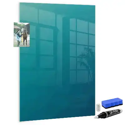 Dry erase magnetic board geometric abstraction design
