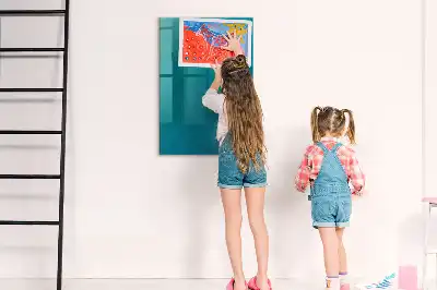 Dry erase magnetic board geometric abstraction design
