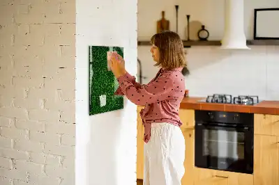 Magnetic dry erase board hedge of leaves design
