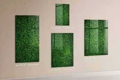 Magnetic dry erase board hedge of leaves design