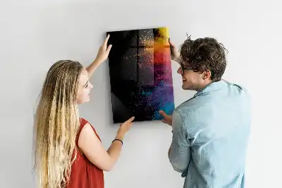 Magnetic dry erase board colorful powder