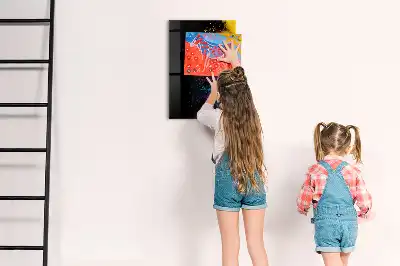 Magnetic dry erase board colorful powder