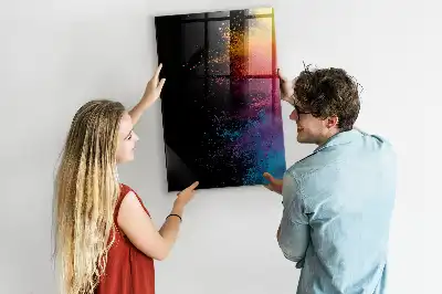 Magnetic dry erase board colorful powder
