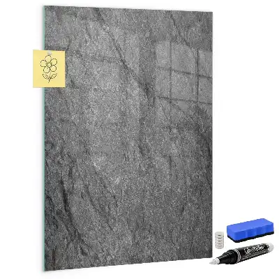 Magnetic dry erase board with rock texture