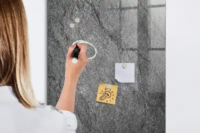 Magnetic dry erase board with rock texture