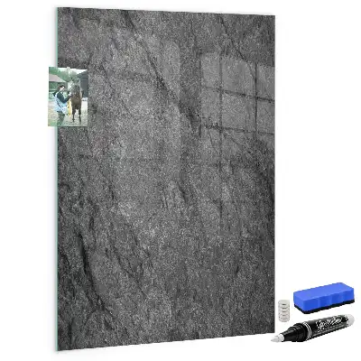 Magnetic dry erase board with rock texture