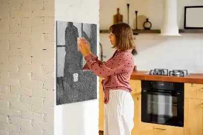 Magnetic dry erase board with rock texture
